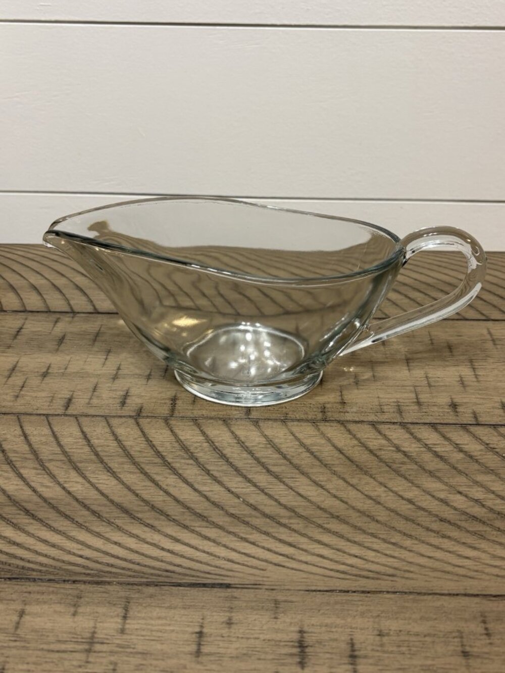Anchor Hocking Clear Glass Gravy Boat Bowl With Handle - Made in the USA